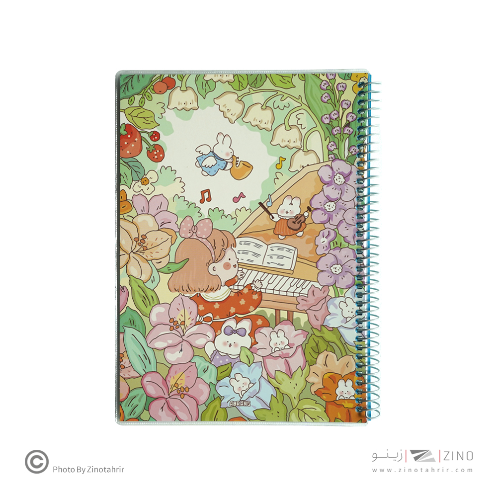 دفتر60برگ وزیری سیمی مجلد آبرنگ کدA037